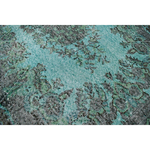 Turquoise vintage vloerkleed - 205x119 cm - HANDGEMAAKT
