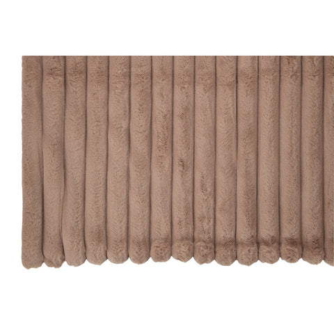 J-Line Plaid corduroy - polyester - licht karamel - 180 x 130 cm