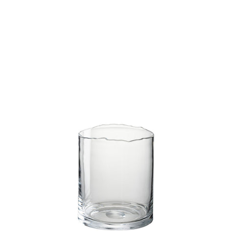 J-Line windlicht Onregelmatige Rand - kaarshouder - glas - transparant