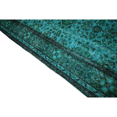 Turquoise vintage vloerkleed - 277x167 cm - HANDGEMAAKT