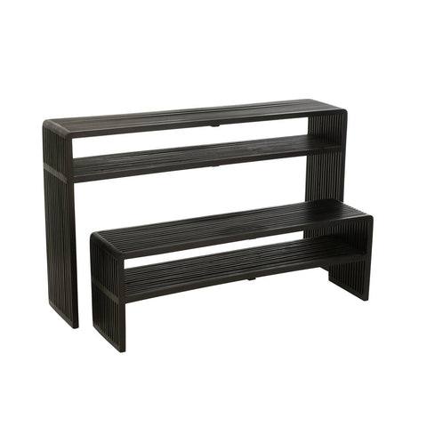 J-Line console Met Schap - hout - zwart