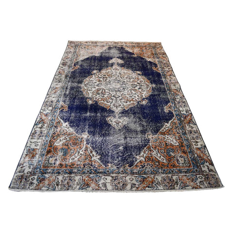 Boho vintage vloerkleed - 243x142 cm - HANDGEMAAKT