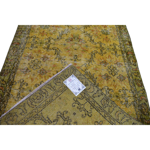 Geel vintage loper - 327x92 cm - HANDGEMAAKT