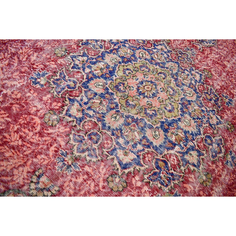 Rood vintage vloerkleed - 288x160 cm - HANDGEMAAKT