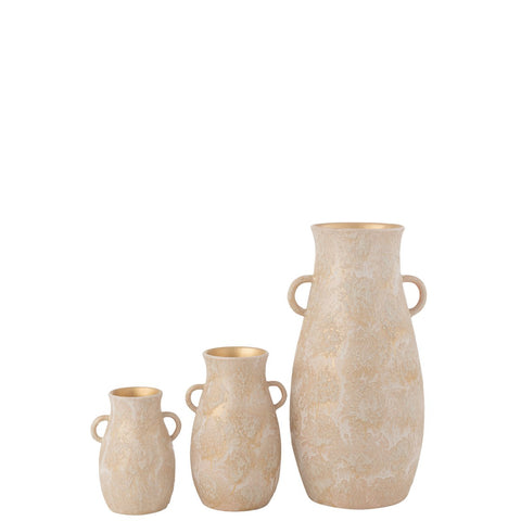 J-Line Amphora Vaas Terra Rose Goud Groot