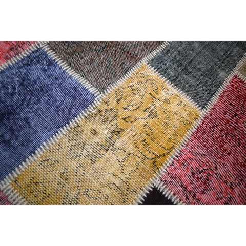 Patchwork vloerkleed - 172x120 cm - HANDGEMAAKT