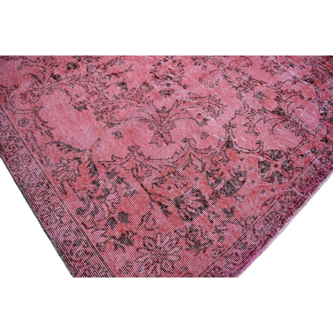 Roze vintage vloerkleed - 292x193 cm - HANDGEMAAKT