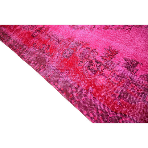 Roze vintage vloerkleed - 286x196 cm - HANDGEMAAKT