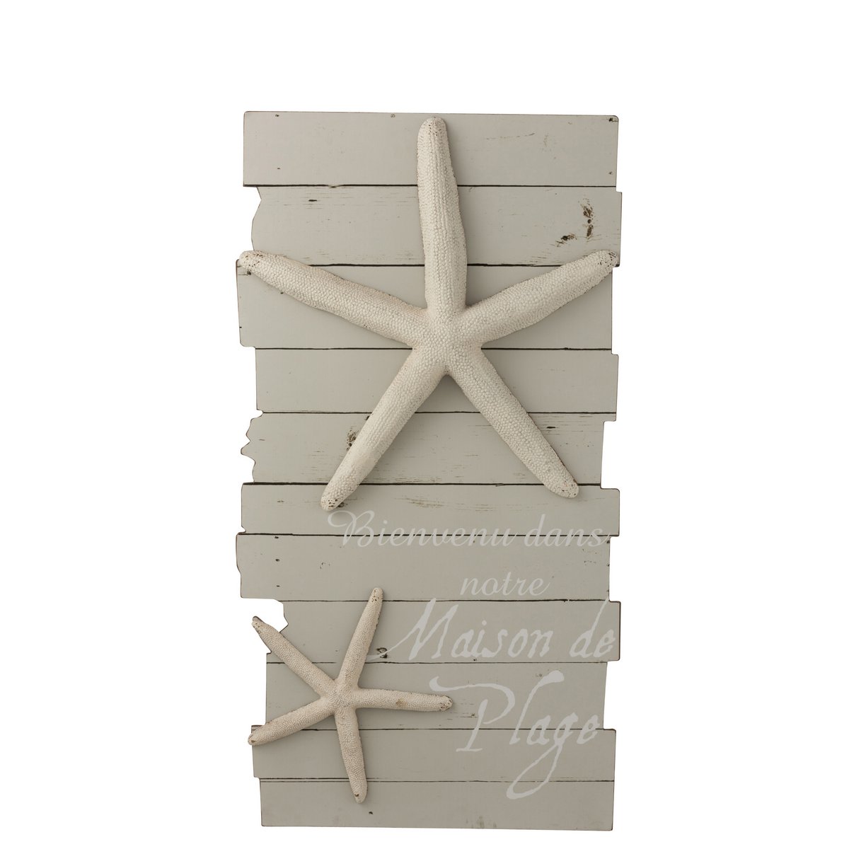 J-Line kader Maison De Plage - hout - lichtgrijs/wit - large
