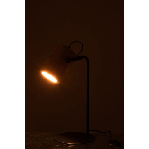 J-Line Silas Berangen bureaulamp - hout - naturel