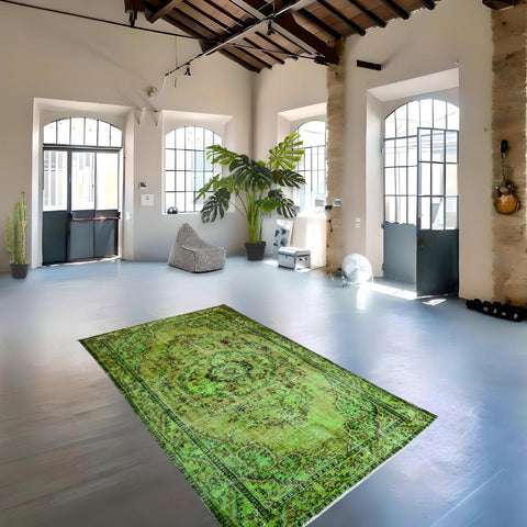 Groen vintage vloerkleed - 274x174 cm - HANDGEMAAKT Copy