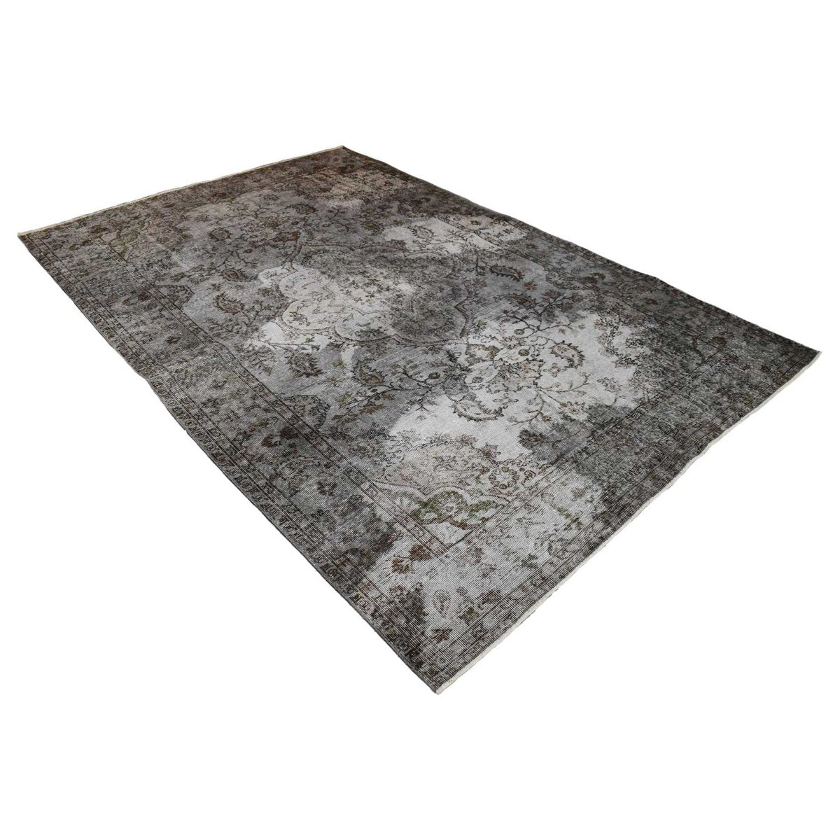 Grijs vintage vloerkleed - 300x193 cm - HANDGEMAAKT