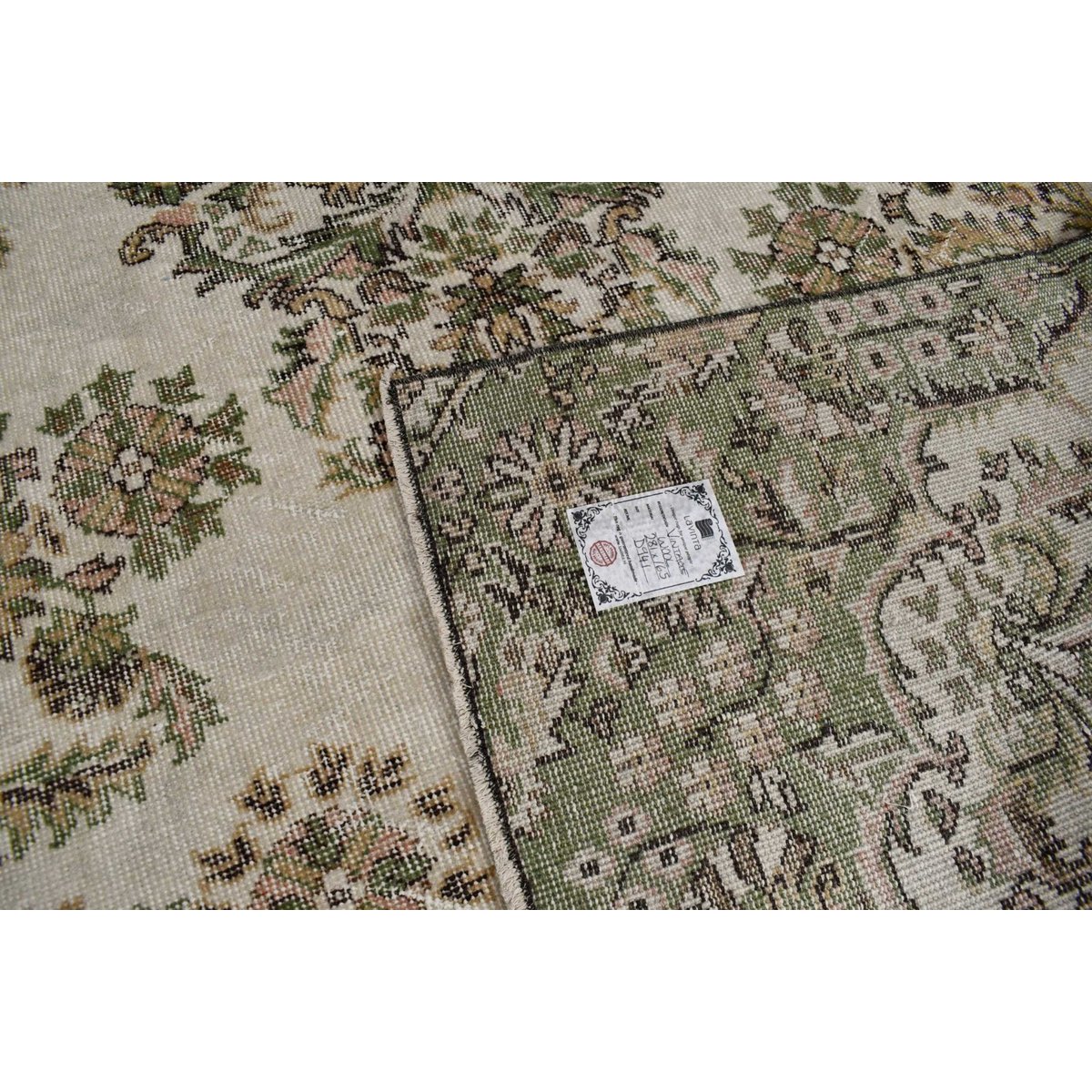 Beige vintage vloerkleed - 281x165 cm - HANDGEMAAKT