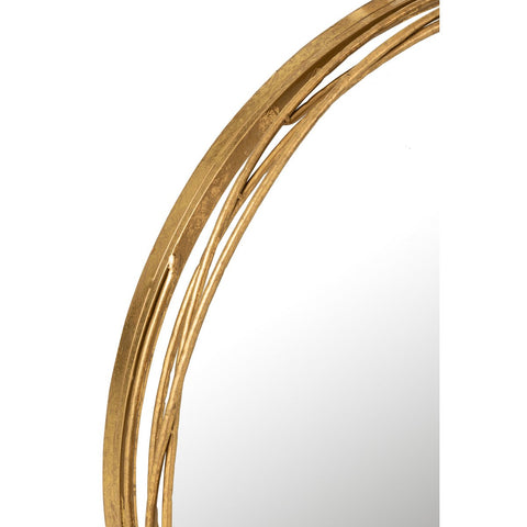 J-Line spiegel Aurora Rond - ijzer/gas - goud - small