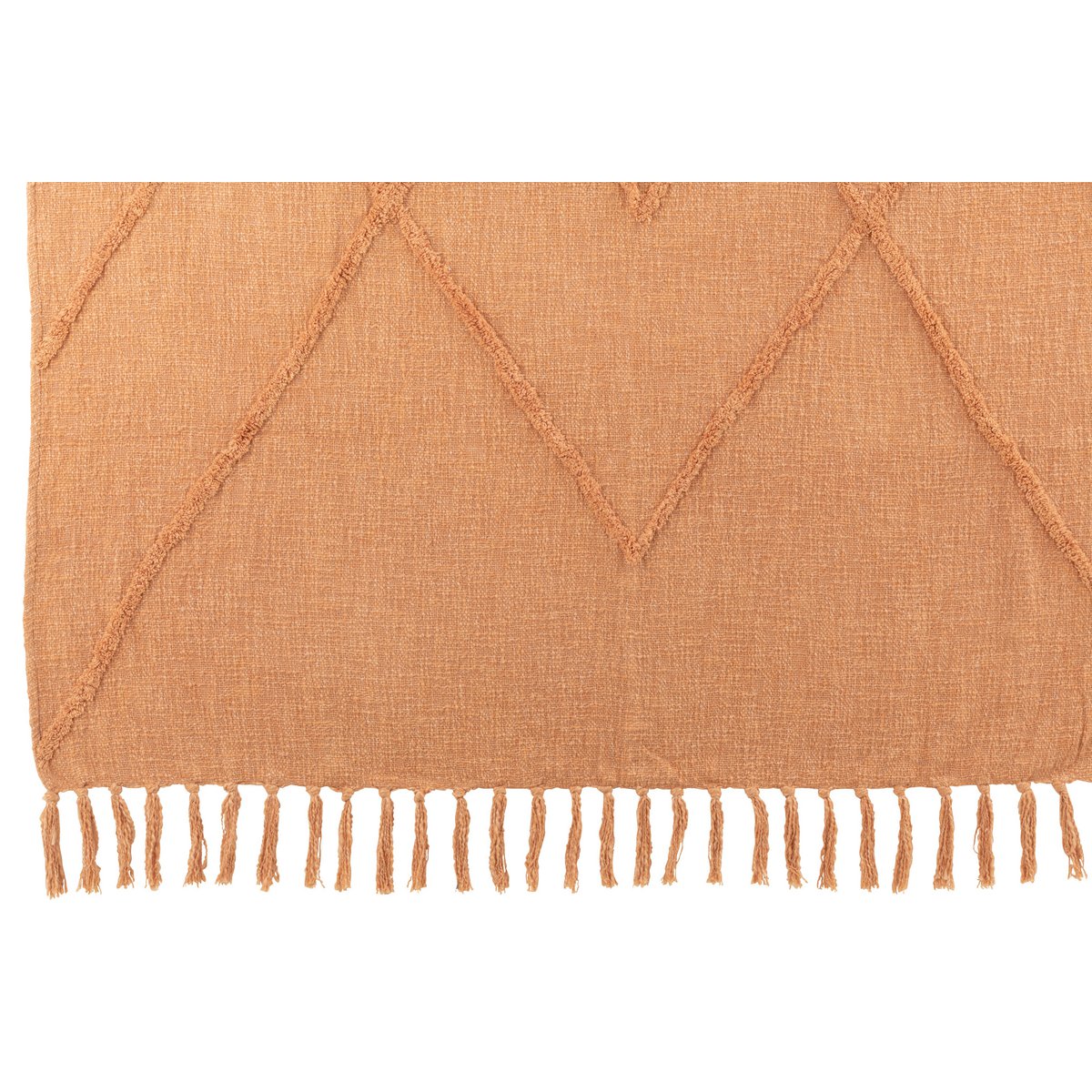 J-Line Plaid - katoen - zalm - 190 x 56 cm