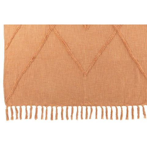 J-Line Plaid - katoen - zalm - 190 x 56 cm