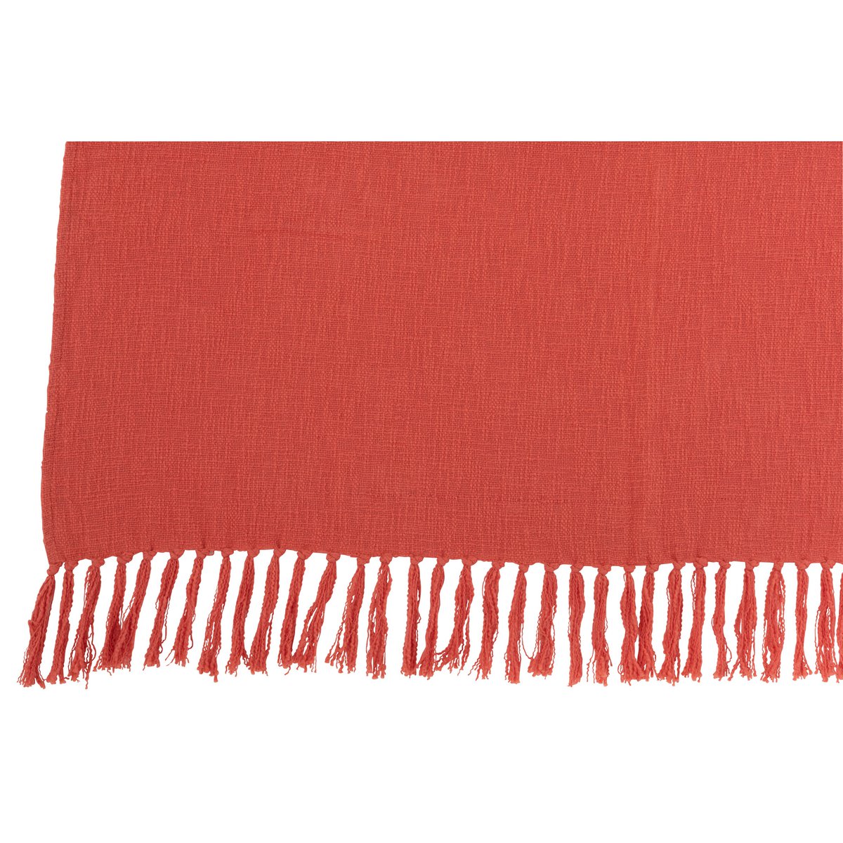 J-Line Plaid - katoen - roze - 195 x 137 cm