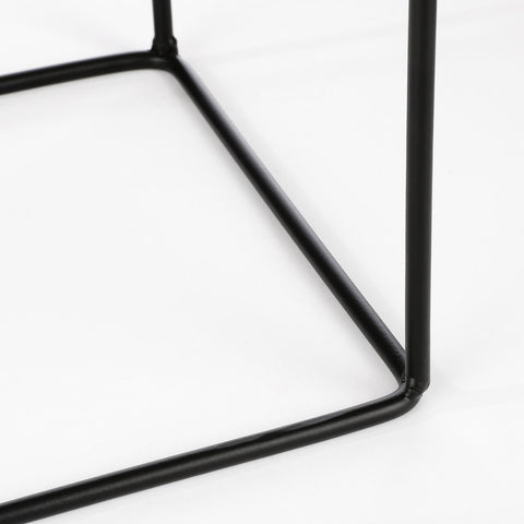 Porte Bloempot op Standaard - L20 x B20 x H50 cm - Metaal - Zwart