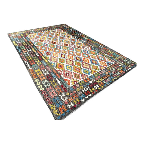 XL Kleurrijke kelim - 340x250 cm - HANDGEMAAKT Copy
