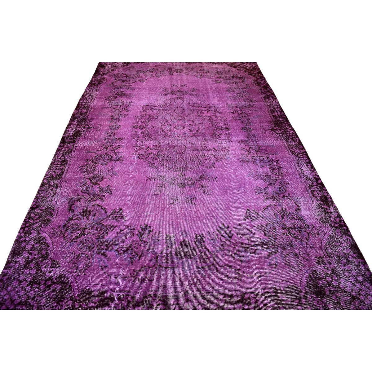 Paars vintage vloerkleed - 326x192 cm - HANDGEMAAKT
