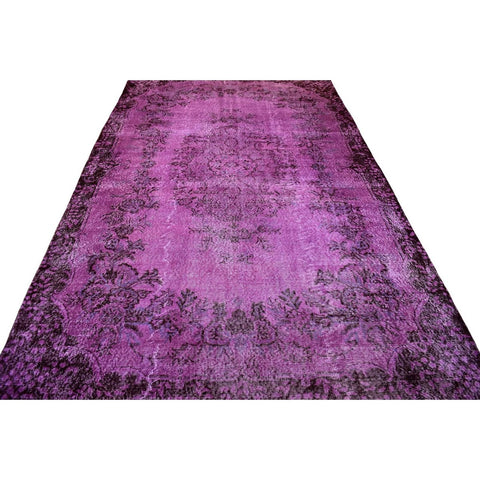 Paars vintage vloerkleed - 326x192 cm - HANDGEMAAKT