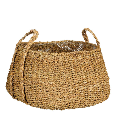 Plantenmand - Set van 3 - H25 x Ø35 cm - Bruin