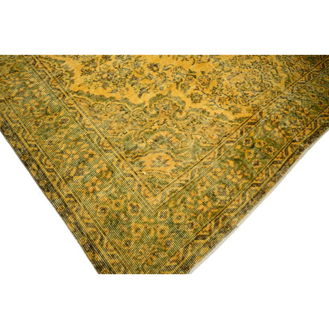 Geel vintage vloerkleed - 281x177 cm - HANDGEMAAKT