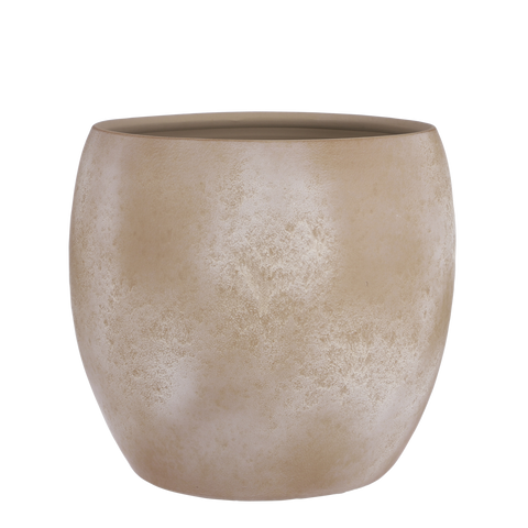 Lester Bloempot - H35 x Ø38 cm - Terracotta - Crème