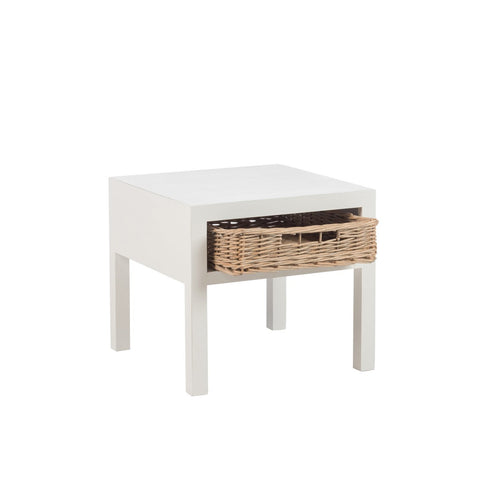 J-Line nachttafel - 1 maand - hout - naturel/ zwart - S