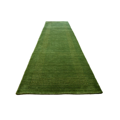 Groene Gabbeh loper - 286x80 cm - HANDGEMAAKT