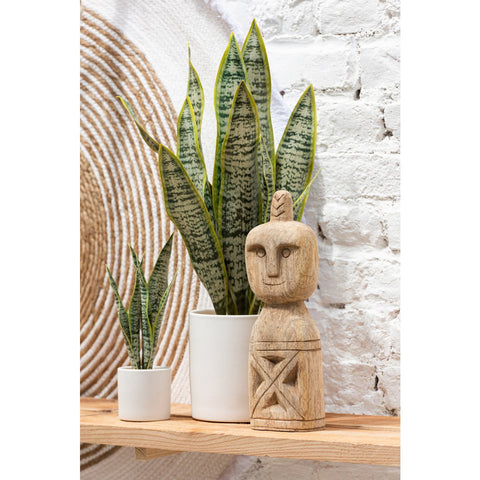J-Line Set Van 2 Afrikaans Gerkefd Figuur Hout Naturel