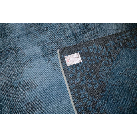 Blauw vintage vloerkleed - 295x180 cm - HANDGEMAAKT