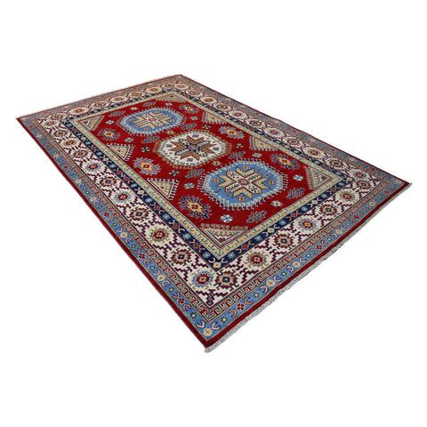 Rood kazak vloerkleed - 271x185 cm - HANDGEMAAKT