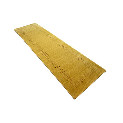 Goud gele Gabbeh loper - 286x80 cm - HANDGEMAAKT