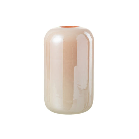 J-Line vaas Julien - glas - oranje/roze - large