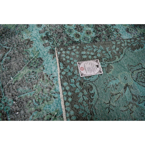 Turquoise vintage vloerkleed - 205x119 cm - HANDGEMAAKT