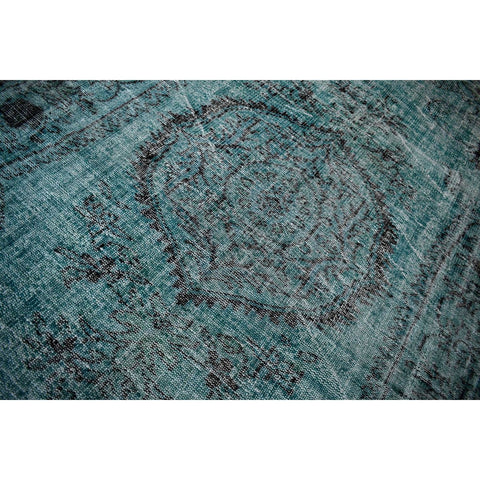 Turquoise vintage vloerkleed - 276x170 cm - HANDGEMAAKT