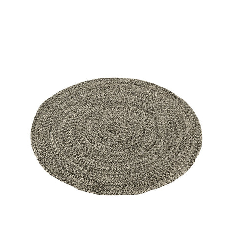 J-Line tapijt Miami Outdoor - polyester - zwart/wit - medium