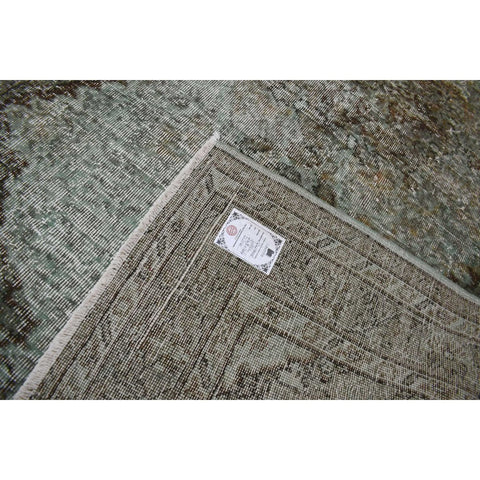 Groen grijs vintage vloerkleed - 268x164 cm - HANDGEMAAKT