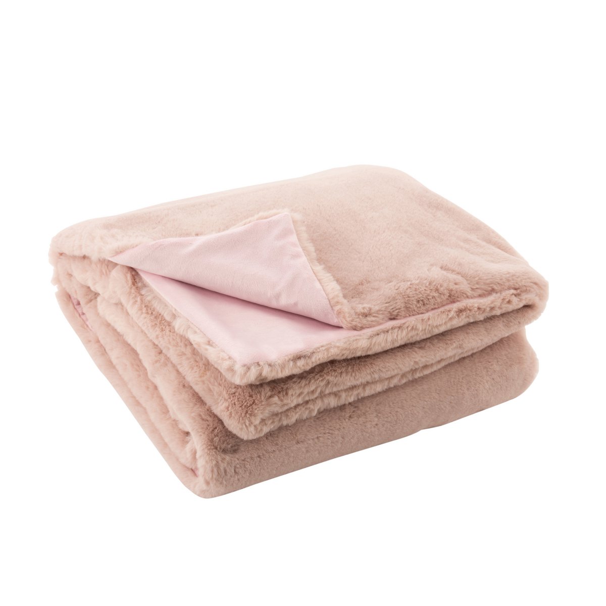 J-Line Plaid Cutie - Fleece Deken – Polyester – 180x130 cm – Lichtroze