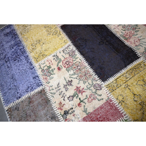 Patchwork vloerkleed - 173x120 cm - HANDGEMAAKT