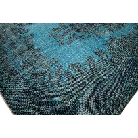 Turquoise vintage vloerkleed - 276x175 cm - HANDGEMAAKT