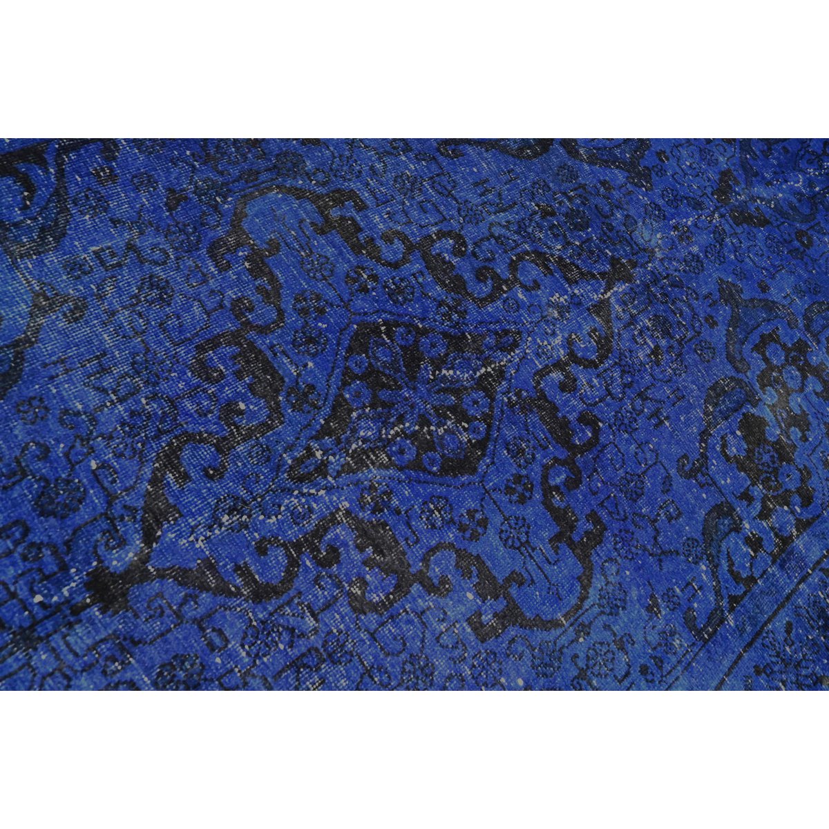 Blauw vintage vloerkleed - 226x112 cm - HANDGEMAAKT