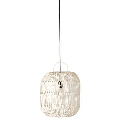J-Line lampenkap Cyclinder - rotan - wit