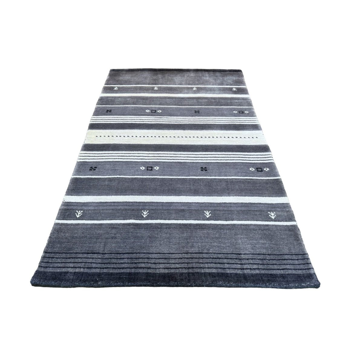 Grijs Gabbeh vloerkleed - 150x90 cm - HANDGEMAAKT