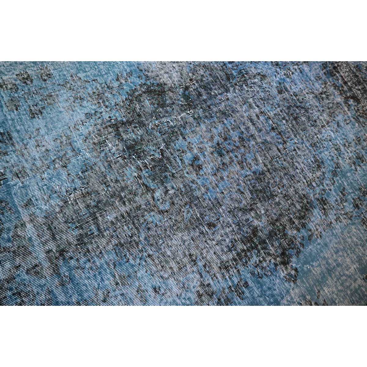 Blauw vintage vloerkleed - 293x197 cm - HANDGEMAAKT