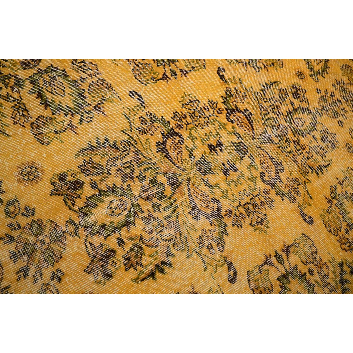 Geel vintage vloerkleed - 292x187 cm - HANDGEMAAKT