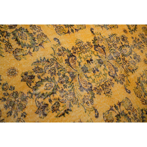 Geel vintage vloerkleed - 292x187 cm - HANDGEMAAKT