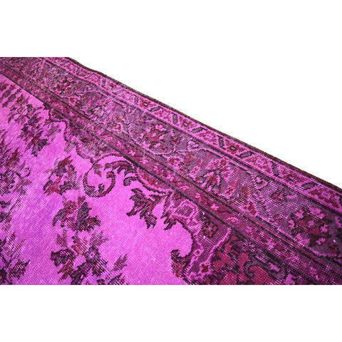 Paars vintage vloerkleed - 262x162 cm - HANDGEMAAKT