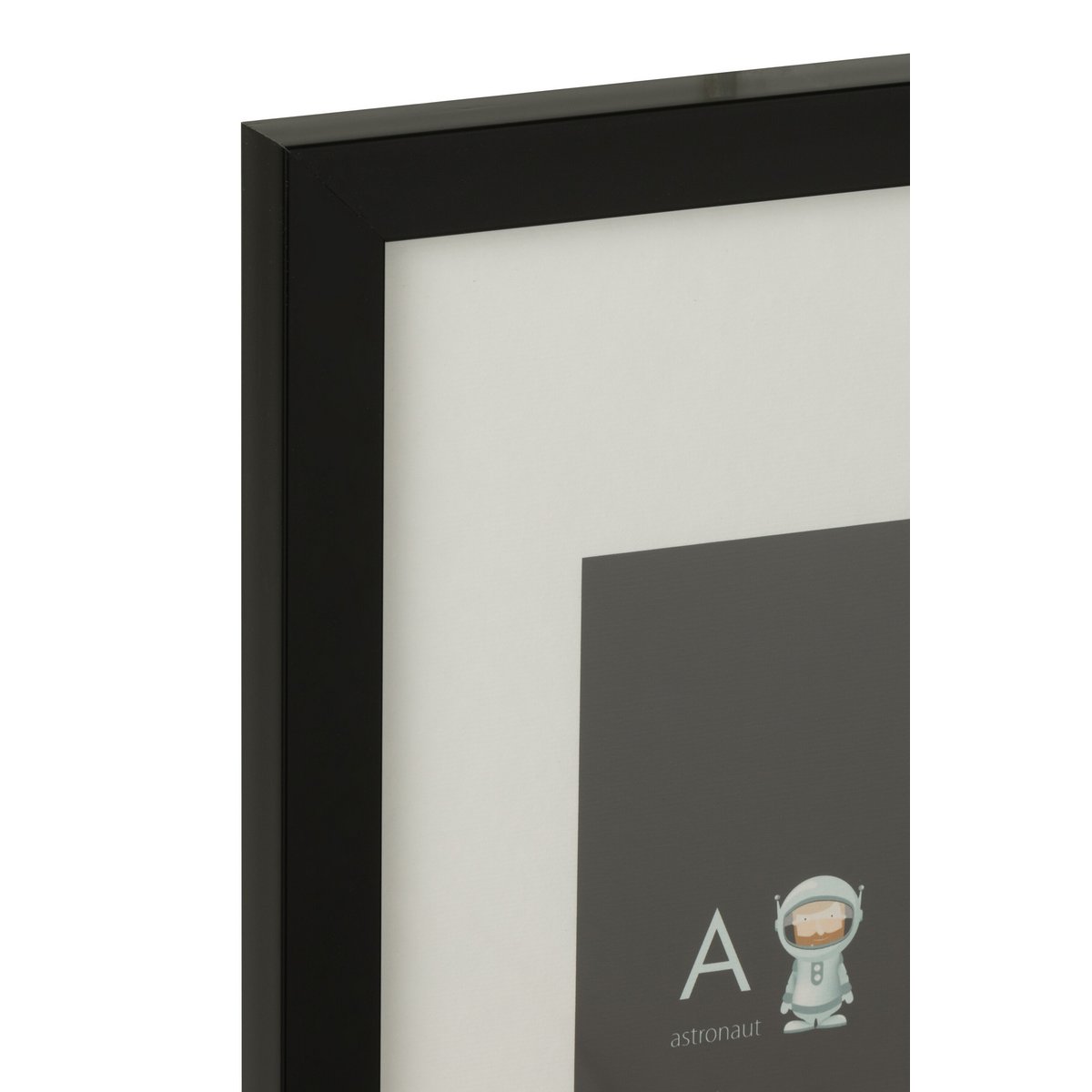 J-Line wanddecoratie Alfabet - papier/kunststof - zwart